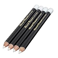White Face Tracer Pencil 4 Pack | Outline Beard Before Trimming | Haircut and Beard Pencil with Sharpener | For Men's Facial Hair Shaping Tools, Stencils, Guides, Trimmer, Shaver, Razors