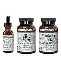 NutraMedix Immune Set - 3-Piece Kit with Cat’s Claw, Zinc & Vitamins D3K2 for Immune, Microbial, Gastrointestinal, Cardiovascular & General Wellness Support - Liquid Drops & Capsules