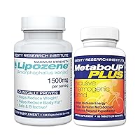 Lipozene Weight Loss Combo of one Mega Bottle 120 Count and one Bottle of MetaboUP Thermogenic Supplement 60 Count in Total - Boost Metabolism, Increase Energy, and Control Your Appetite