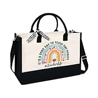 Teacher Appreciation Gifts, Teachers Day Gifts, Teacher Tote Bag 13oz Canvas Tote Bag With Zipper…