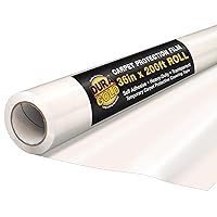 Dura-Gold Carpet Protection Film, 36-inch x 200' Roll - Clear Self Adhesive Temporary Carpet Protective Covering Tape - Protect Against Foot Traffic, Paint Spills, Dust, Construction Debris, Moving