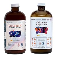 LIQUIDHEALTH Children Multivitamins Complete Multi for Kids and Calcium with Magnesium Joint Support Supplement Bundle