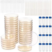 90 Pieces Prepoured Agar Plates Kit Includes Petri Dishes with Agar Swabs Pipettes Storage Tubes Educational Science Kit Science Fair Project Kit for Girls Boys to Learn Microbiology