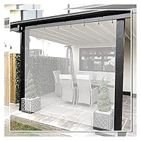 Clear Plastic Tarps Heavy Duty Waterproof Gazebo Tarpaulin Tear Resistance Windproof Outdoor Curtain for Roof, Camping, Deck, Porch, Patio, Garden (Color : Clear, Size : 3x8m)