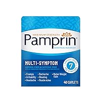 Pamprin Menstrual Symptoms Relief Including Cramps, Pain, Bloating, 40 Caplets and Carefree Panty Liners, Regular, Unscented, 54 Count