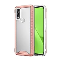 Zizo ION Series for Cricket Innovate E 5G Case - Military Grade Drop Tested with Tempered Glass Screen Protector - Rose Gold