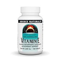 Source Naturals Vitamin E, 400 iu Fat-Soluble Antioxidant - 100 Tablets