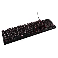 HyperX Alloy FPS - Mechanical Gaming Keyboard & Accessories - Compact Form Factor - Clicky - Cherry MX Blue - Red LED Backlit (HX-KB1BL1-NA/A1)