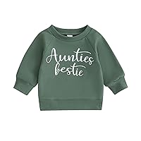 fhutpw Toddler Baby Boys Girls Sweatshirt Tops Letter Print Long Sleeve Pullover Shirts Fall Outfits Clothes