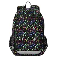 ALAZA Retro Rainbow Dots Backpack Bookbag Laptop Notebook Bag Casual Travel Daypack for Women Men Fits15.6 Laptop