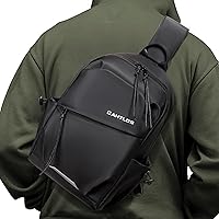 Men Small Sling Bag Crossbody Backpack Gym Mini Travel Backpack With Outside Pockets