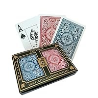 KEM Arrow Red and Blue Bridge Size Jumbo Index Playing Cards Height: 3.63