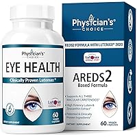 Areds 2 Eye Vitamins w/ Lutein, Zeaxanthin & Bilberry Extract - Supports Eye Strain, Dry Eyes, and Vision Health - 2 Award-Winning Clinically Proven Eye Vitamin Ingredients - Lutein Blend for Adults