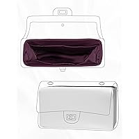Purse Organizer Burgundy and Purse Pillow Shaper white Fits Chanel 2.55 Medium，Silk，Luxury Handbag Shapers