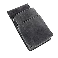 Alassio 42197 Belt Bag for Waiter's Purse/Holster for Waiter's Wallet/Coin Purse/Holder for Wallet/Halter Approx. 22 x 14 x 4 cm/Grey, Gray, ca. 22 x 15 x 4 cm, Waiter's Wallet Belt Bag Grey