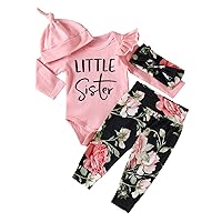 Newborn Baby Girl Clothes Little Sister Infant Newborn Outfit Cute Baby Girl Romper Pants Set