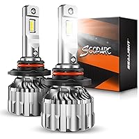 SEALIGHT 9005/HB3 Bulbs, 22000LM 6500K Cool White Super Bright 9005 Light Bulbs, Plug-N-Play Halogen Replacment Bulbs With 15000RPM Cooling Fan, Easy Installation 9005 Fog Bulbs, Pack of 2