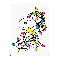 Graphique Snoopy Tangled in Lights Holiday Pocket Notepad – 75 Sheets, 3” x 4” – Embellished with Glitter, Features a Magnetic Closure – Perfect for Making Holiday Gift Lists or Jotting Down Notes (PNX008)