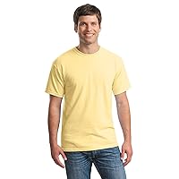 Gildan Mens Heavy Cotton 100% Cotton T-Shirt, Medium, Yellow Haze
