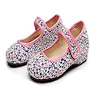 Girl's Lace Casual Traveling Shoes Sneaker Kid's Cute Mary-Jane Shoe Pink