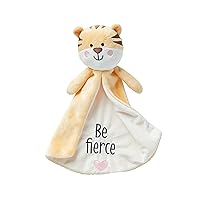 Enesco Izzy and Oliver New Baby Infant Be Fierce Tiger Tag-a-Long Stuffed Animal Blanket Toy, Multicolor