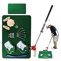 Indoor Mini Golf, Realistic Funny Golf Game Mini Golfer Set | Safe Golf Toys Educational Kids Adult Indoor Games, Family Game Toys for Kids to Develop Patience, Imagination and Observation Skills