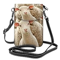 Sheep And Lambs Small Cell Phone Purse,Cellphone Crossbody Purse With Protection,Women Wallet
