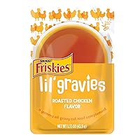 Purina Friskies Lil' Gravies Roasted Chicken Flavor Cat Food Lickable Cat Treats - (Pack of 16) 1.55 oz. Pouches