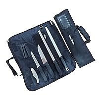 Kitchen Knife Set with Bag for Serrano Ham, Meat, Fish, Cheese & Fruits | Stainless Steel Carving, Slicer, Boning & Multiuse Kitchen Knives | Chef Professional Kit with Carrying Case | Pack of 1