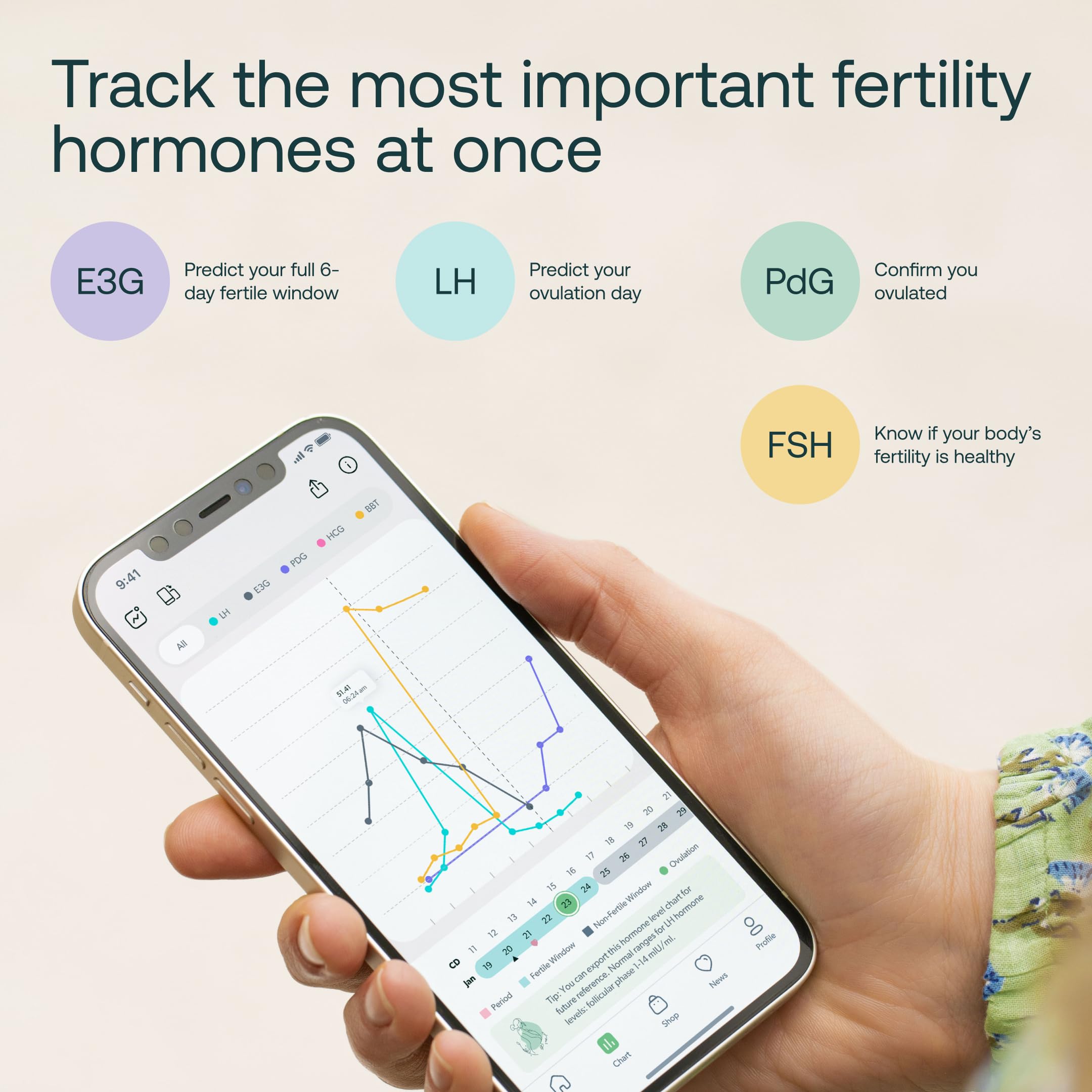 Mira Clarity Bundle, Mira Analyzer, 20 Max Wands, and 20 Ovum Wands, Track 4 Fertility Hormones, Predict & Confirm Ovulation and Fertility Window