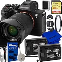 Sony a7 IV Mirrorless Camera with 28-70mm Lens Accessory Bundle Includes: 2 Replacement Batteries, 128GB SD, UV Filter and More