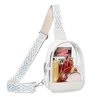 Clear Bag for Stadium Events, Clear Bag Purses for women Crossbody Transparent, Crossbody Purses for Concerts Sports
