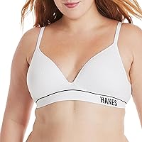 Hanes Women's Originals Contour Wireless, Seamless Rib Bralette, ComfortFlex Fit