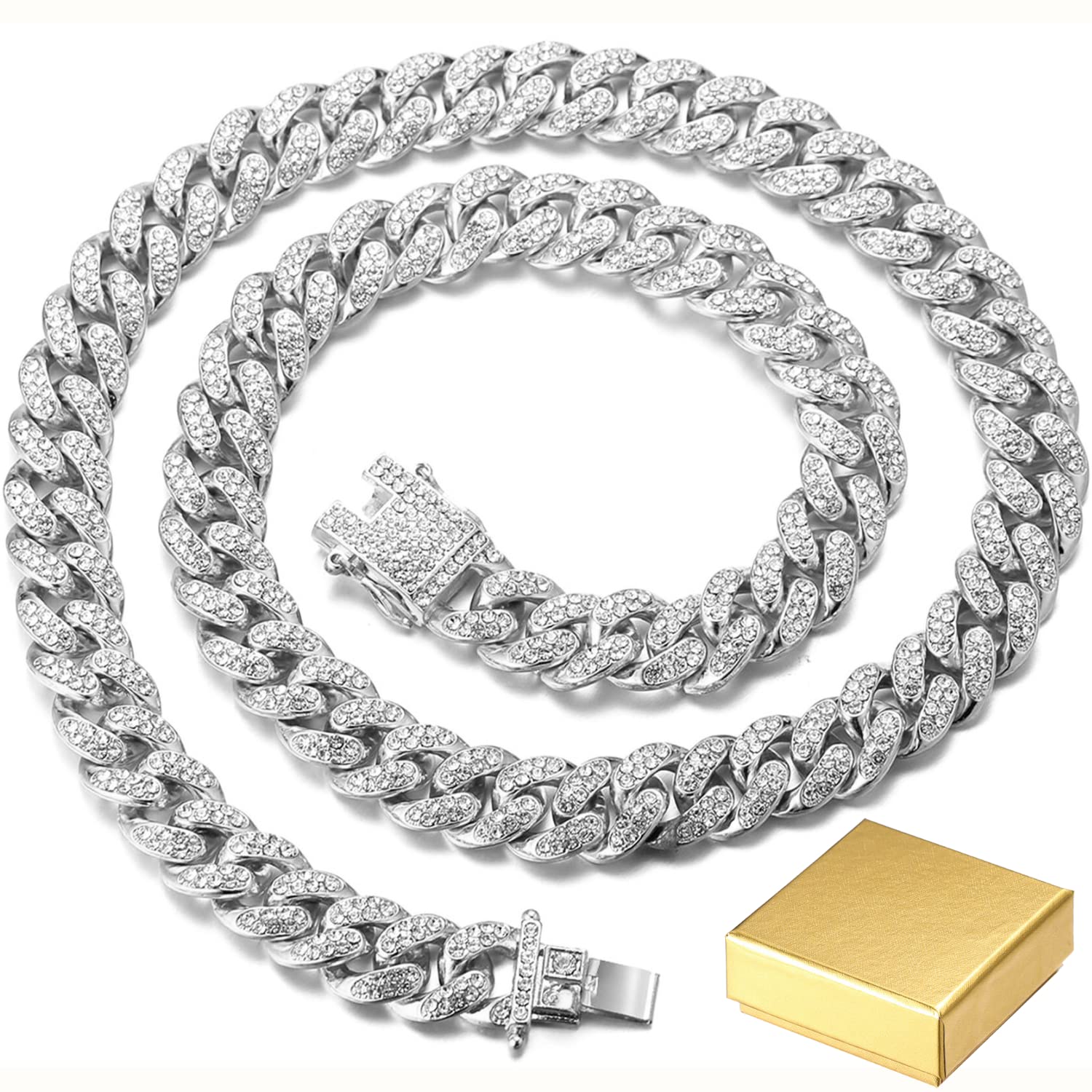 Buy 14k White Gold Box Link Chain 20-30 Inch 5mm Online at SO ICY JEWELRY