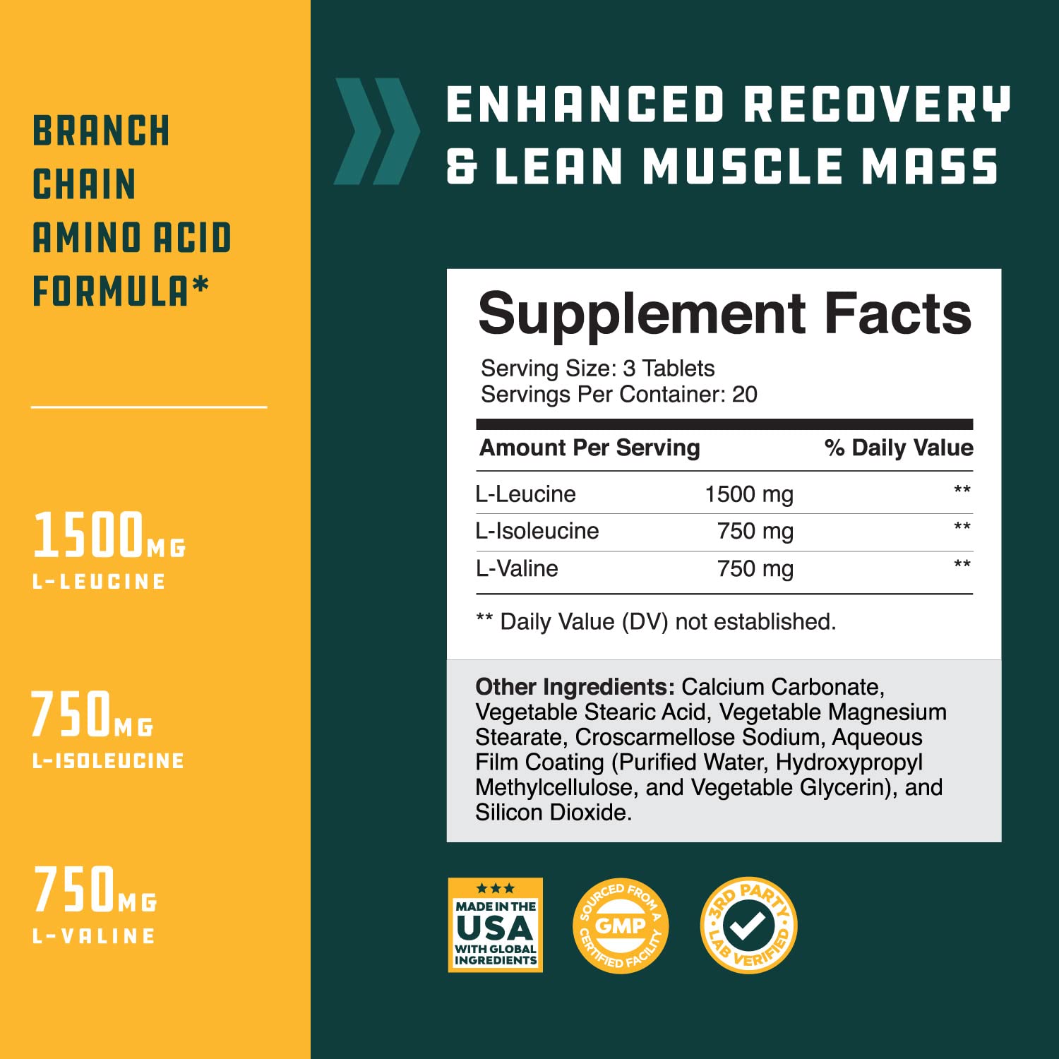 Bundle of Branch Chain Amino Acids Supplement and High Strength Tri Phase Creatine Pills - Vegan BCAA Capsules Post Workout Muscle Recovery and Growth Support - Muscle Mass Gainer and Muscle Recovery