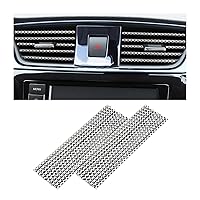 8sanlione 20PCS Car Air Conditioner Decoration Strip, DIY Air Vent Outlet Trim Strip Bendable Car Interior Accessories, Car Molding Strip for Most Air Vent Outlet (White/Lattice)