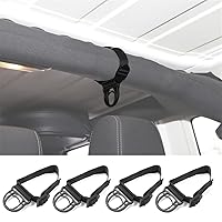 YOCTM Black Roll Bar Coat Hanger Clothes Hook 45cm for Jeep Wrangler TJ 1997-2006 Unlimited Rubicon Sport Sahara Rubicon Sport Utility 2-Door Interior Parts Accessories (Pack of 4)