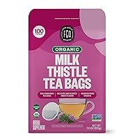 FGO Organic Milk Thistle Tea, Eco-Conscious Tea Bags, 100 Count, Packaging May Vary (Pack of 1)