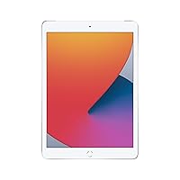 Apple 2020 iPad (10.2-inch, Wi-Fi + Cellular, 128GB) - Silver (8th Generation)