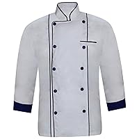 Shaped PN-31 Men's White Chef Jacket Multi Colours in Piping Chef Coat