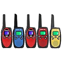 Retevis RT628 Walkie Talkies for Kids,Long Range 2 Way Radio Bundle with RT628S Safe Mode Kids Walkie Talkies for Adult 5-12 Year Old,Children Gift to Outside Adventure(4 Pack)