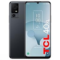 TCL 40XL 2023 Unlocked Cell Phone 6GB + 256GB, 6.75 inch Display Mobile Phone, Smartphone Android 13, 50MP AI Camera, 5000 mAh, 4G LTE, US Version, Dark Gray (Renewed)
