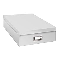 Pioneer Jumbo Scrapbook Storage Box, Crafters White, 14 3/4