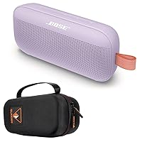Bose SoundLink Flex Bluetooth Speaker, Portable Speaker with Microphone, Wireless Waterproof Speaker for Travel, Outdoor and Pool Use with Slinger Hard Travel Case & USB Plug (Chilled Lilac)