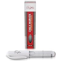 Sewphee Washable Fabric Marker for Sewing [1PC] – Sewing Chalk Marker for Detailed Markup – Ergonomic Tailors Chalk Fabric Markers – Sewing Supplies and Accessories (White)