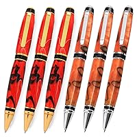 Cigar Pen Kit - Gold & Silver Variety, 6 Pack, Includes 3 Gold, 3 Chrome