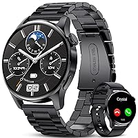 LIGE Smartwatch for Men with Phone Function, 1.32 Inch Screen Fitness Activity Tracker with Heart Rate, Pedometer, Smartwatch for Android iOS, Black