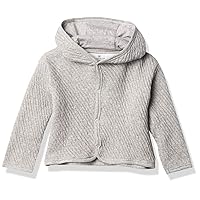 HonestBaby Snap-Front Hooded Jackets, Side-Snap Top, Hoodies in Cozy 100% Organic Cotton Infant Baby Boys, Girls, Unisex