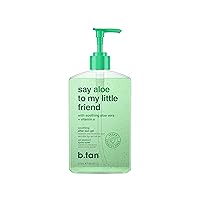 b.tan Aloe Vera Gel | Say Aloe To My Little Friend - Ultra Hydrating, Soothing After Sun Aloe Gel with Vitamin E, Leaves Skin Soft & Smooth & Prevents Icky Peeling Feeling, Paraben Free, 16 Fl Oz