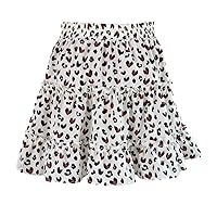 Women's High Waist Ruffle Short Skirts Boho Floral Skirt Summer Casual Skirts for Women 2023 Trendy Beach Mini Skirt